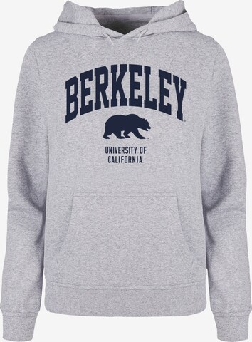 Merchcode Sweatshirt 'Berkeley University - Bear' in Grijs: voorkant