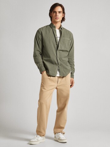 Pepe Jeans Regular fit Button Up Shirt 'Prince' in Green