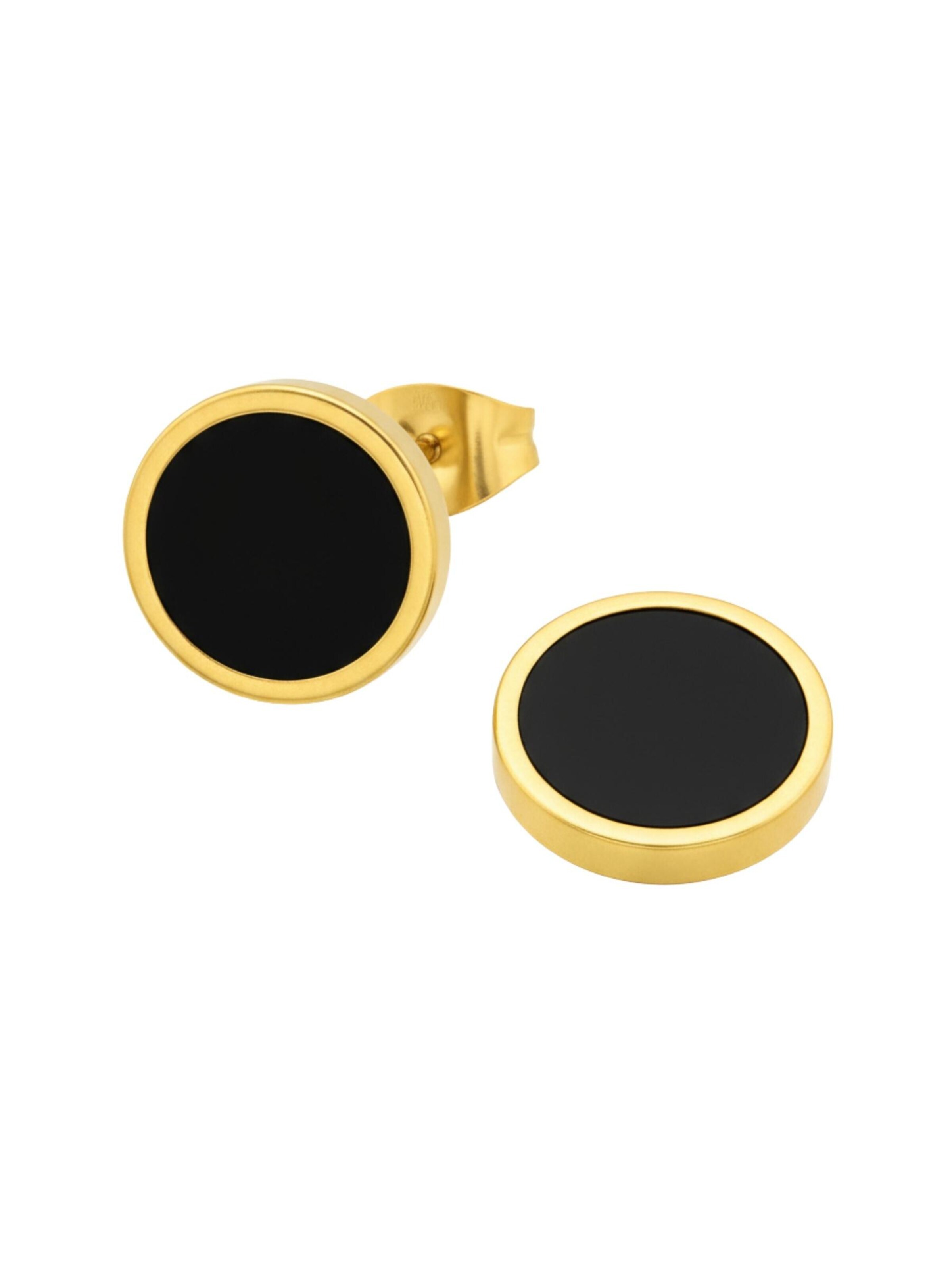 Boucles d'oreilles 'Ohrstecker Rund 10 mm aus Hochglanzpoliertem Chirurgenstahl' Maxte en or