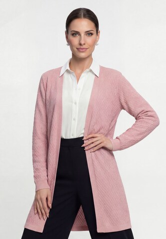 usha BLACK LABEL Gebreid vest 'Classic' in Roze: voorkant