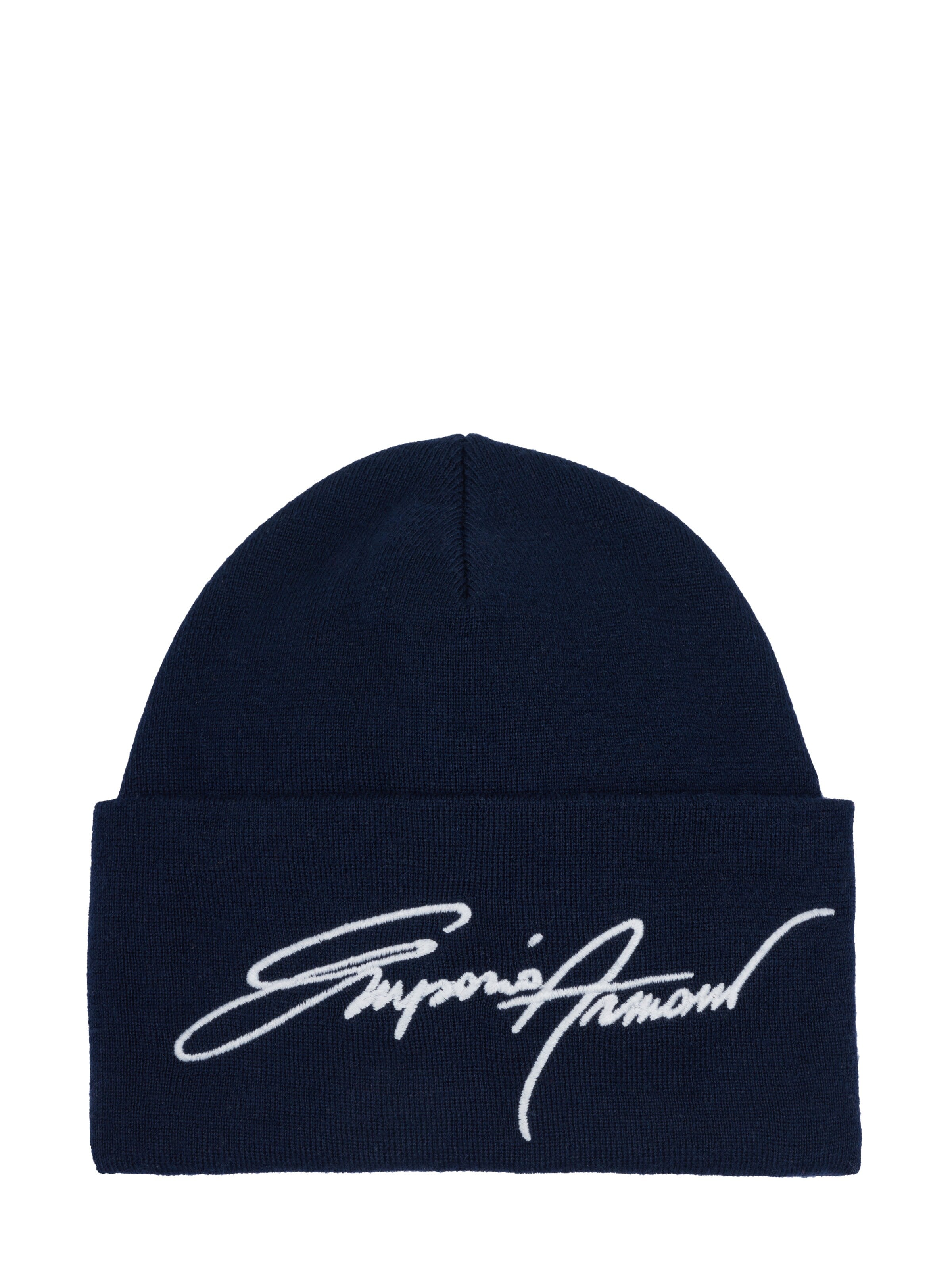ARMANI Muts 'Emporio Armani Mütze' in Blauw: voorkant