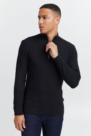 Casual Friday Stricktroyer 'Karlo' Structured Zipper Knit in Blau: predná strana