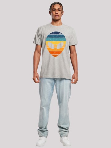 T-Shirt 'Alien Sonnenuntergang Retro' F4NT4STIC en gris