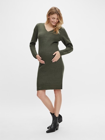 MAMALICIOUS Knitted dress 'Lina' in Green