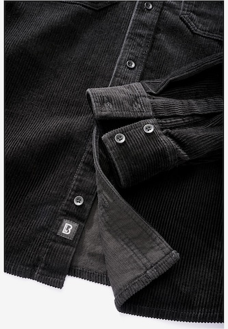 Brandit Regular fit Button Up Shirt in Black
