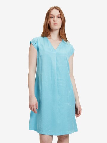 Betty & Co Casual-Kleid mit V-Ausschnitt in Blau: predná strana