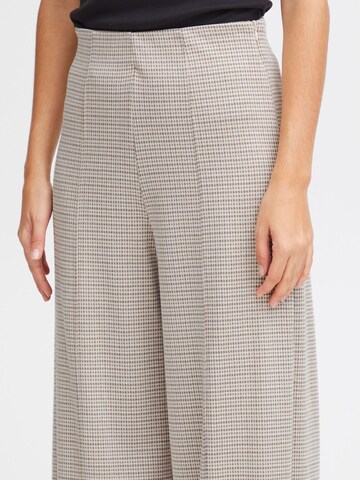 ICHI - Pierna ancha Pantalón 'KATE' en beige