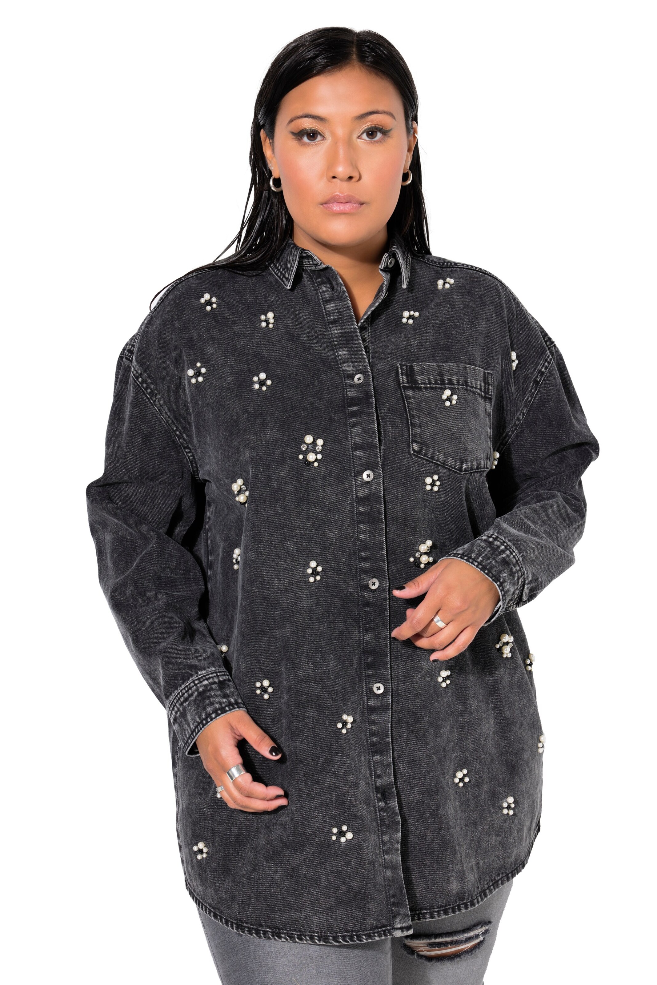 Studio Untold Bluse in Grau: Vorderseite