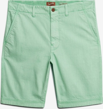 Superdry Chino 'Officer' in Groen: voorkant