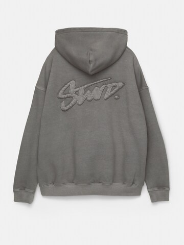 Sweat-shirt 'STWD' Pull&Bear en gris