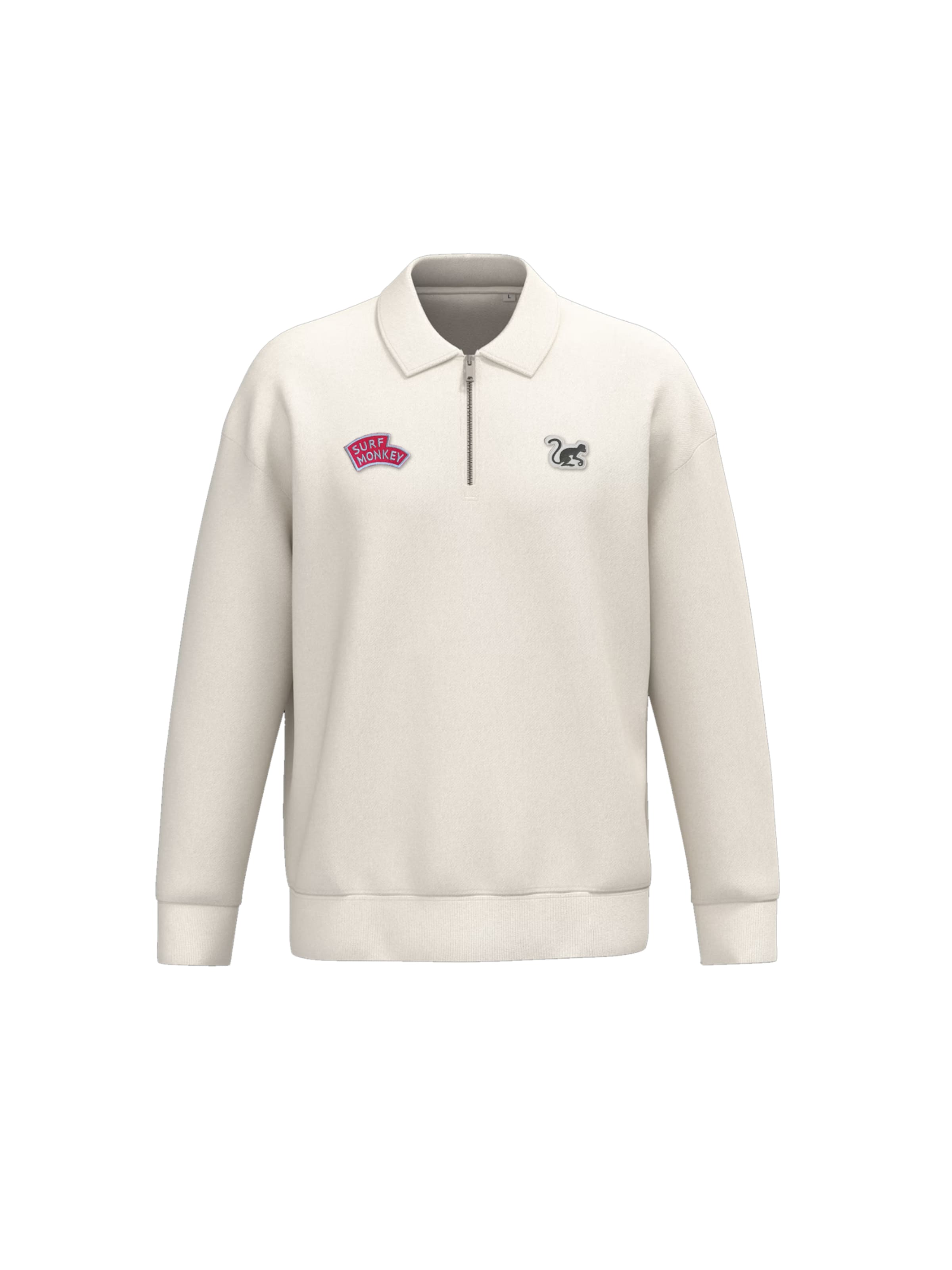 Sweat-shirt Surf Monkey en blanc : devant