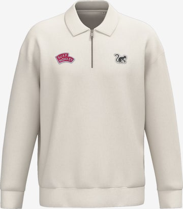 Sweat-shirt Surf Monkey en blanc : devant
