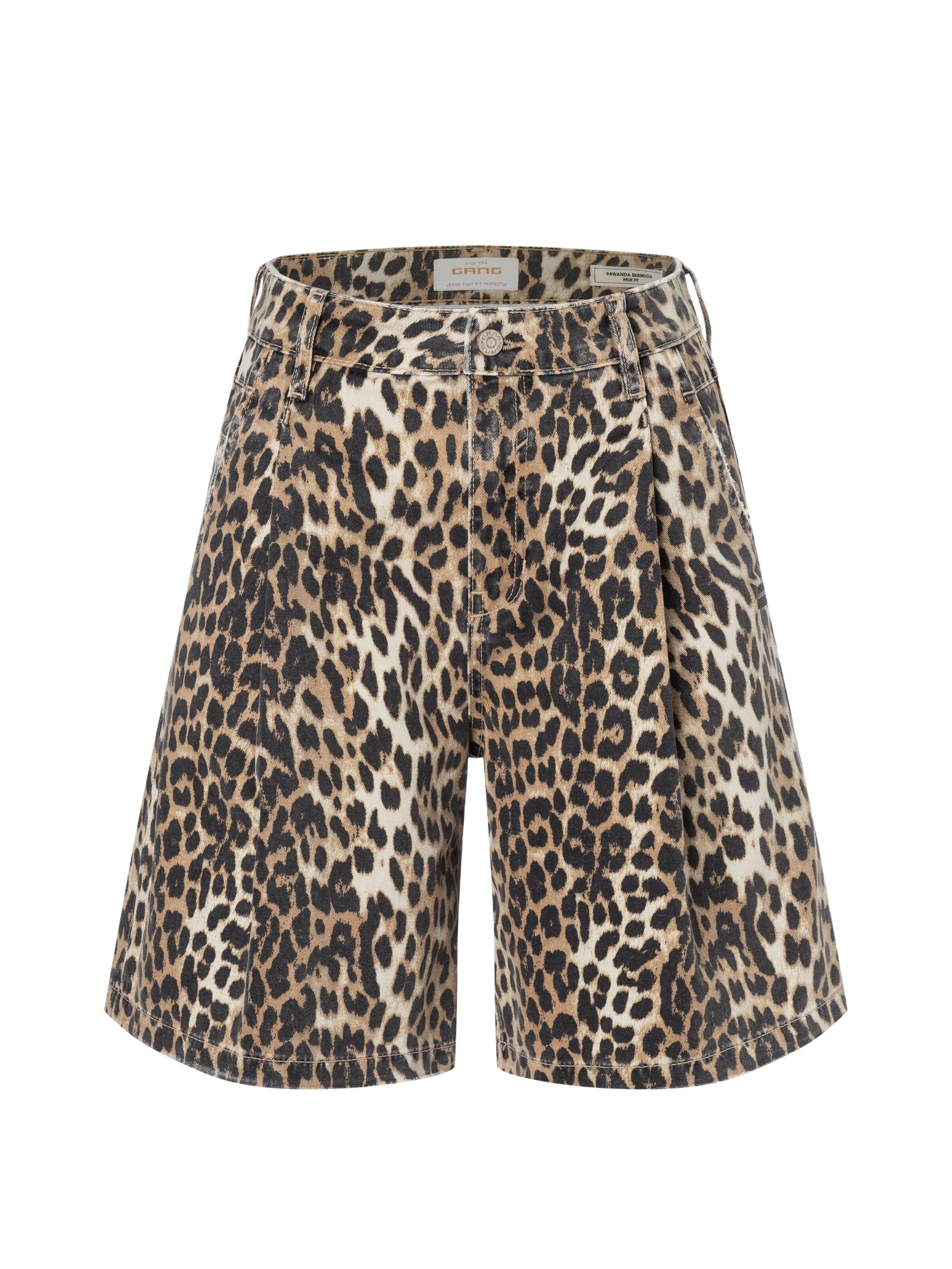 Gang Loosefit Broek '94WANDA BERMUDA ' in Bruin: voorkant