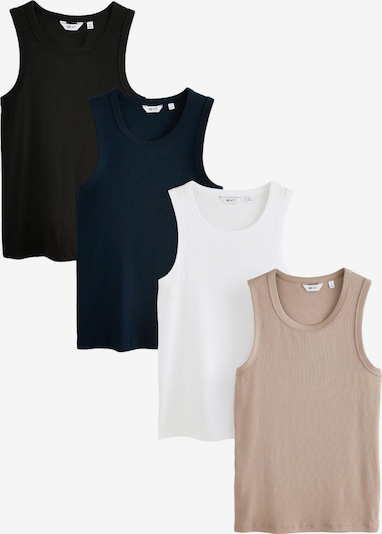 Marškinėliai iš Next, spalva – tamsiai mėlyna / ruda / juoda / balta, Prekių apžvalga