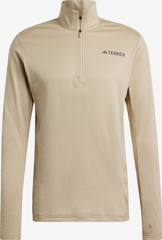 ADIDAS TERREX Athletic Sweatshirt 'Multi Fleece' in Beige: front