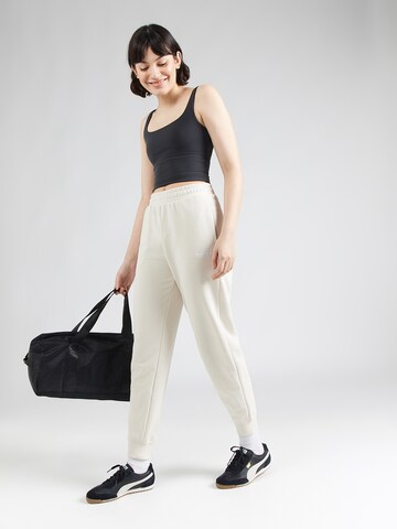 PUMA Zúžený Sportovní kalhoty 'ESS Small No. 1' – bílá