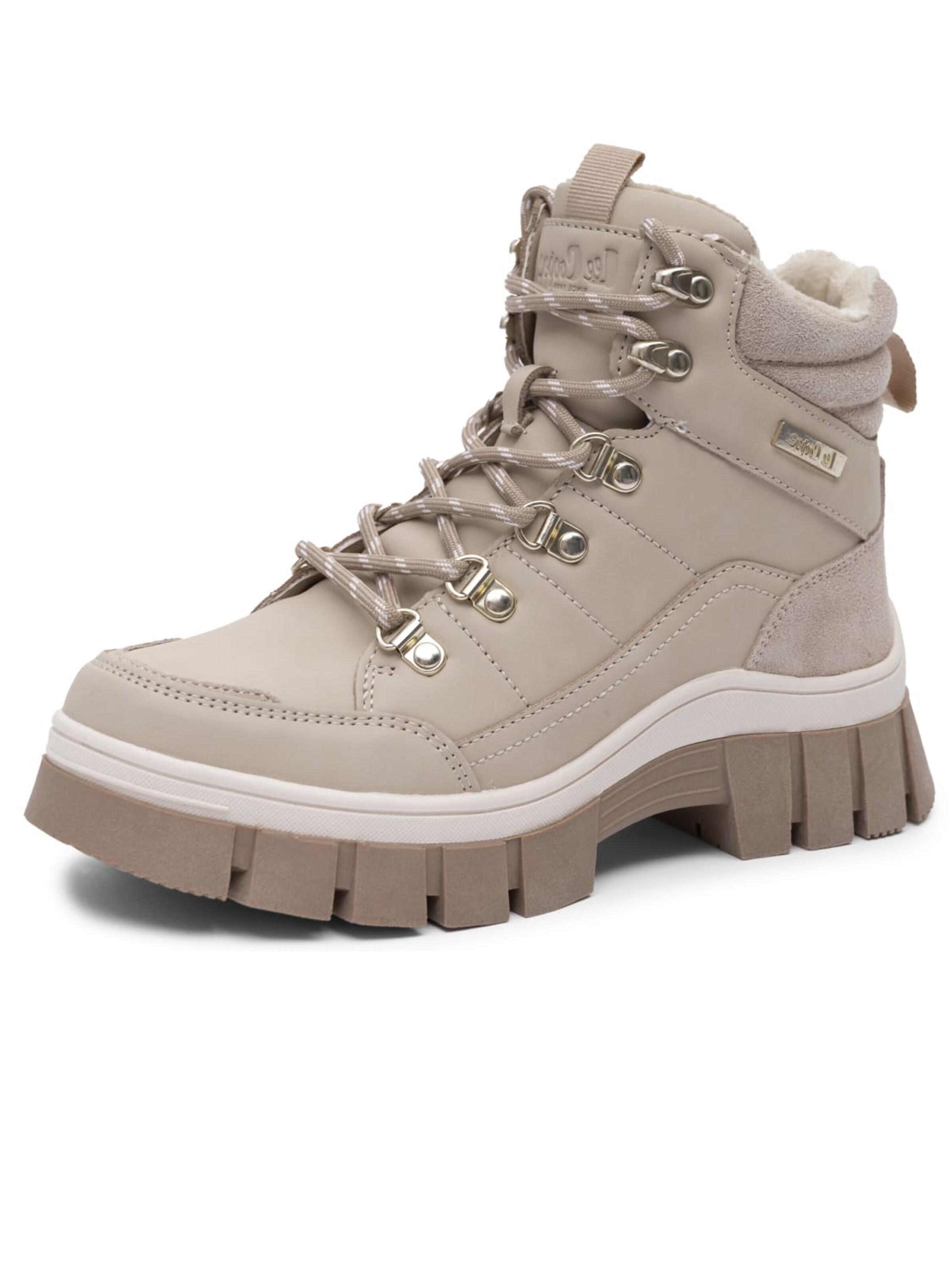 Lee Cooper Schnürstiefelette 'LCJ-26-31-4581LA'‌‌ in Beige: Vorderseite