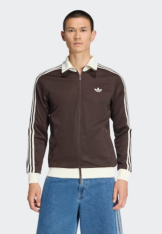 Veste de survêtement 'Classic' ADIDAS ORIGINALS en marron : devant