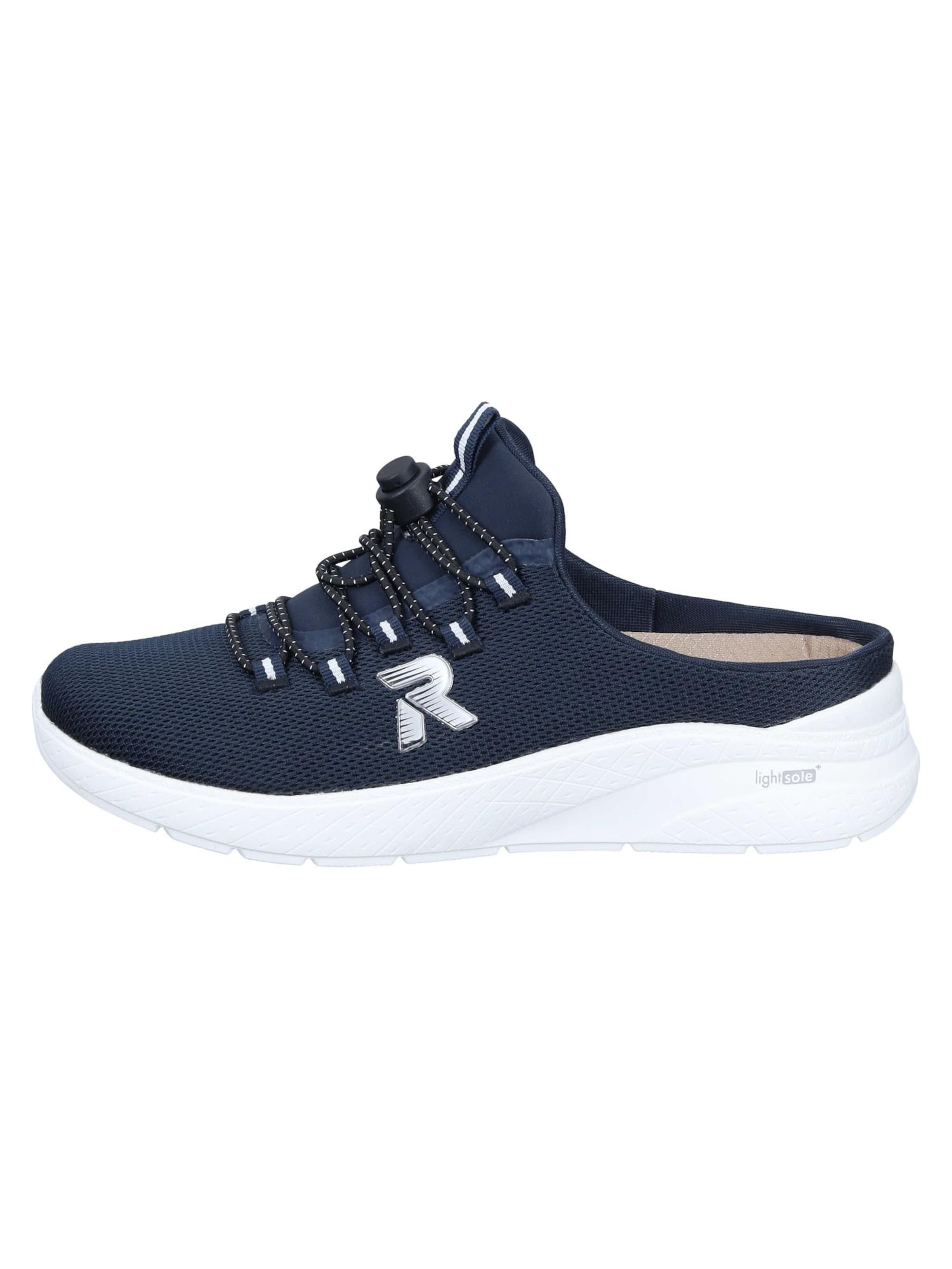 Rieker Clogs 'Basic' in Blue: front