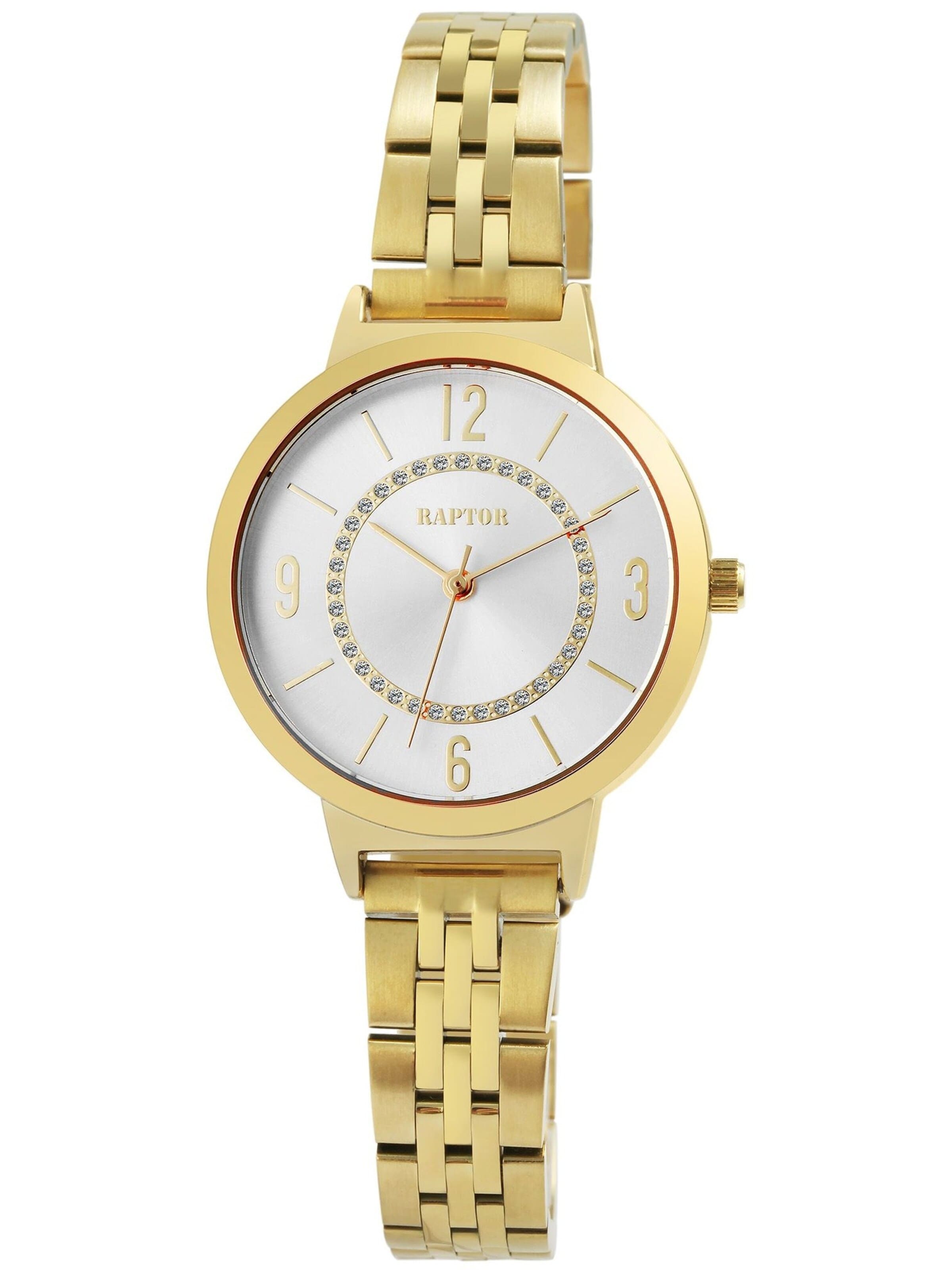 Raptor Analog Watch 'Sara 3 ATM' in Gold