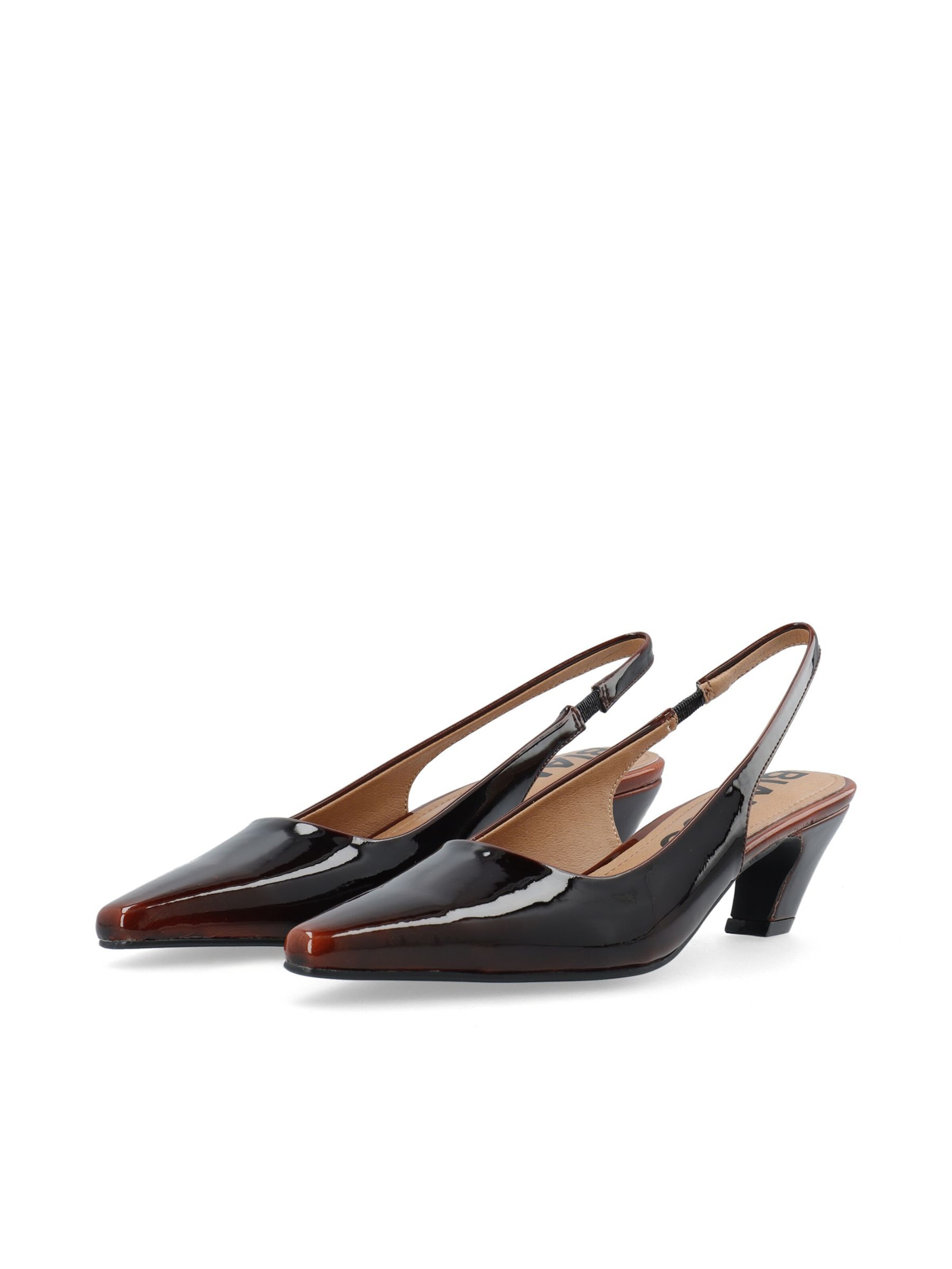 Décolleté sling 'Baley' di Bianco in marrone