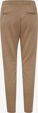 Coupe slim Pantalon 'Kate' ICHI en marron