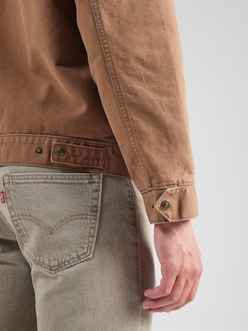 LEVI'S ® Φθινοπωρινό και ανοιξιάτικο μπουφάν 'Western Shorthorn Trucker Jacket' σε καφέ