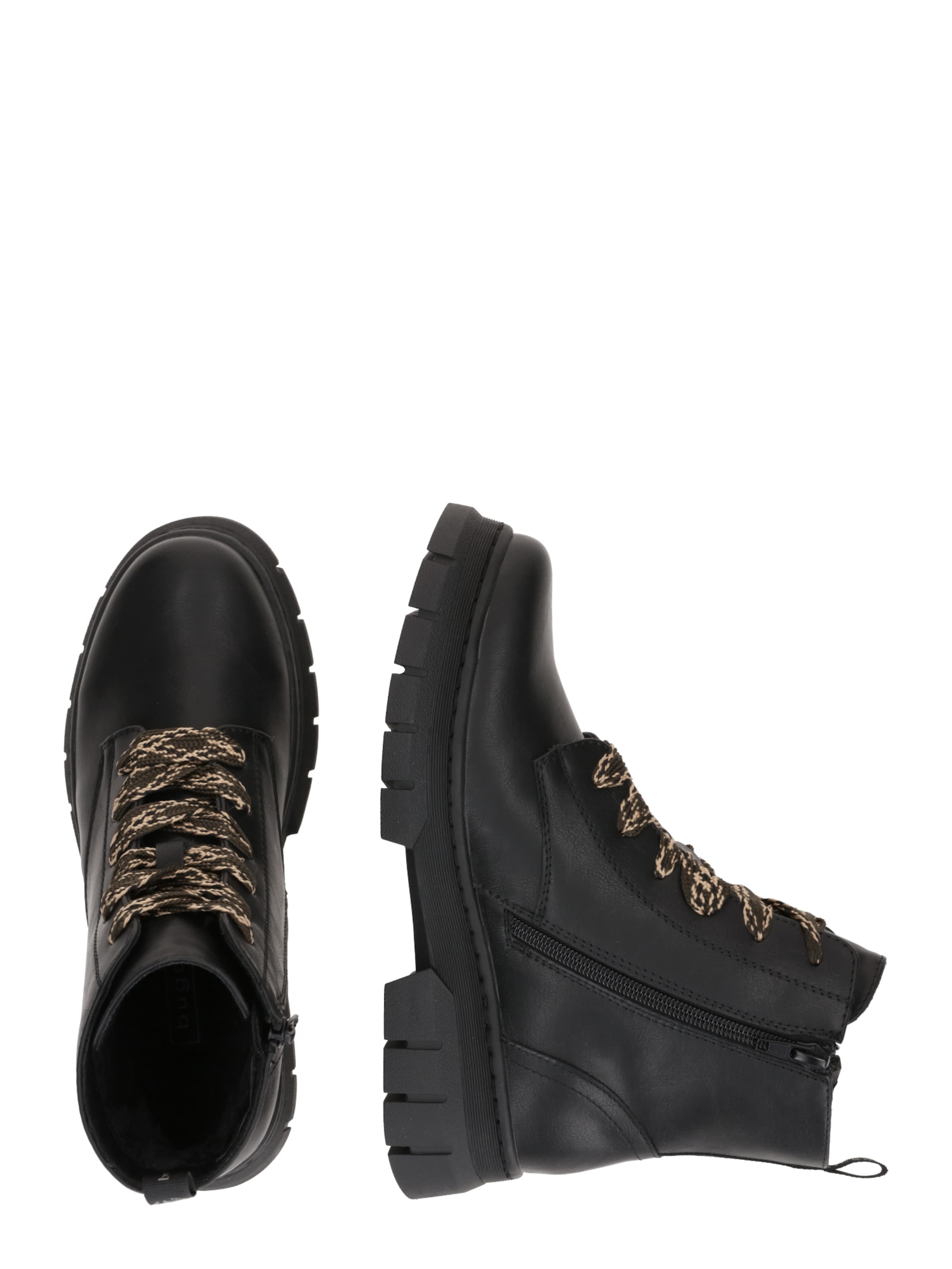 bugatti Μποτάκι με κορδόνια σε μαύρο