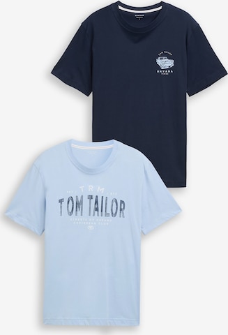 T-Shirt TOM TAILOR en bleu : devant