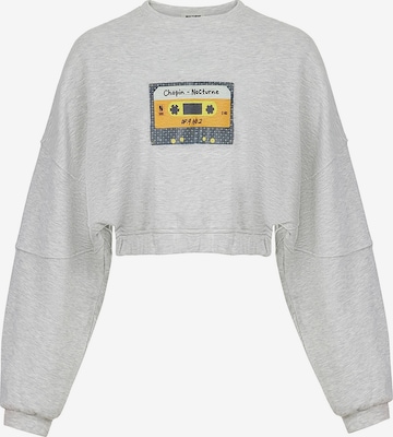 Sweat-shirt NOCTURNE en gris : devant