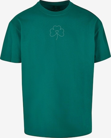 Merchcode Shirt 'Spring - Leaf Clover Flower' in Groen: voorkant