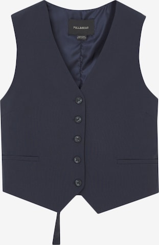 Pull&Bear Vesta k obleku – modrá: přední strana