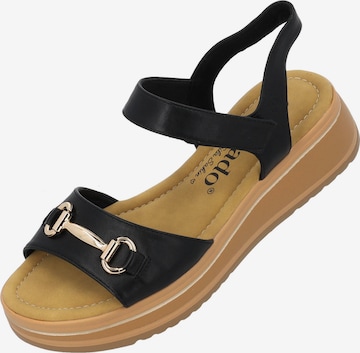 Palado by Sila Sahin Sandale 'Stamelos' in Schwarz: Vorderseite