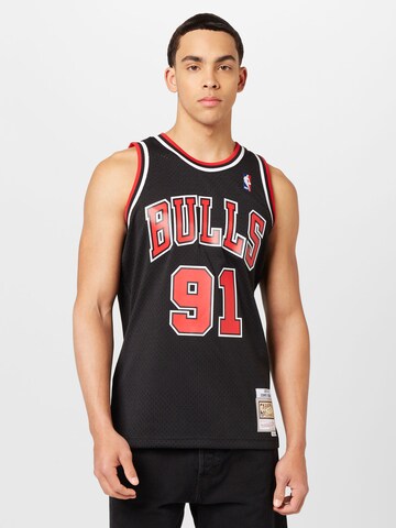 Mitchell & Ness Тениска 'Dennis Rodman' в черно: отпред