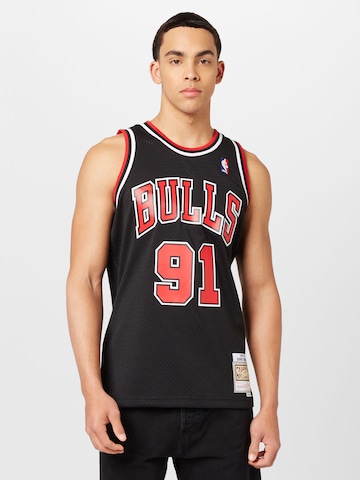 melns Mitchell & Ness T-Krekls 'Dennis Rodman': no priekšpuses