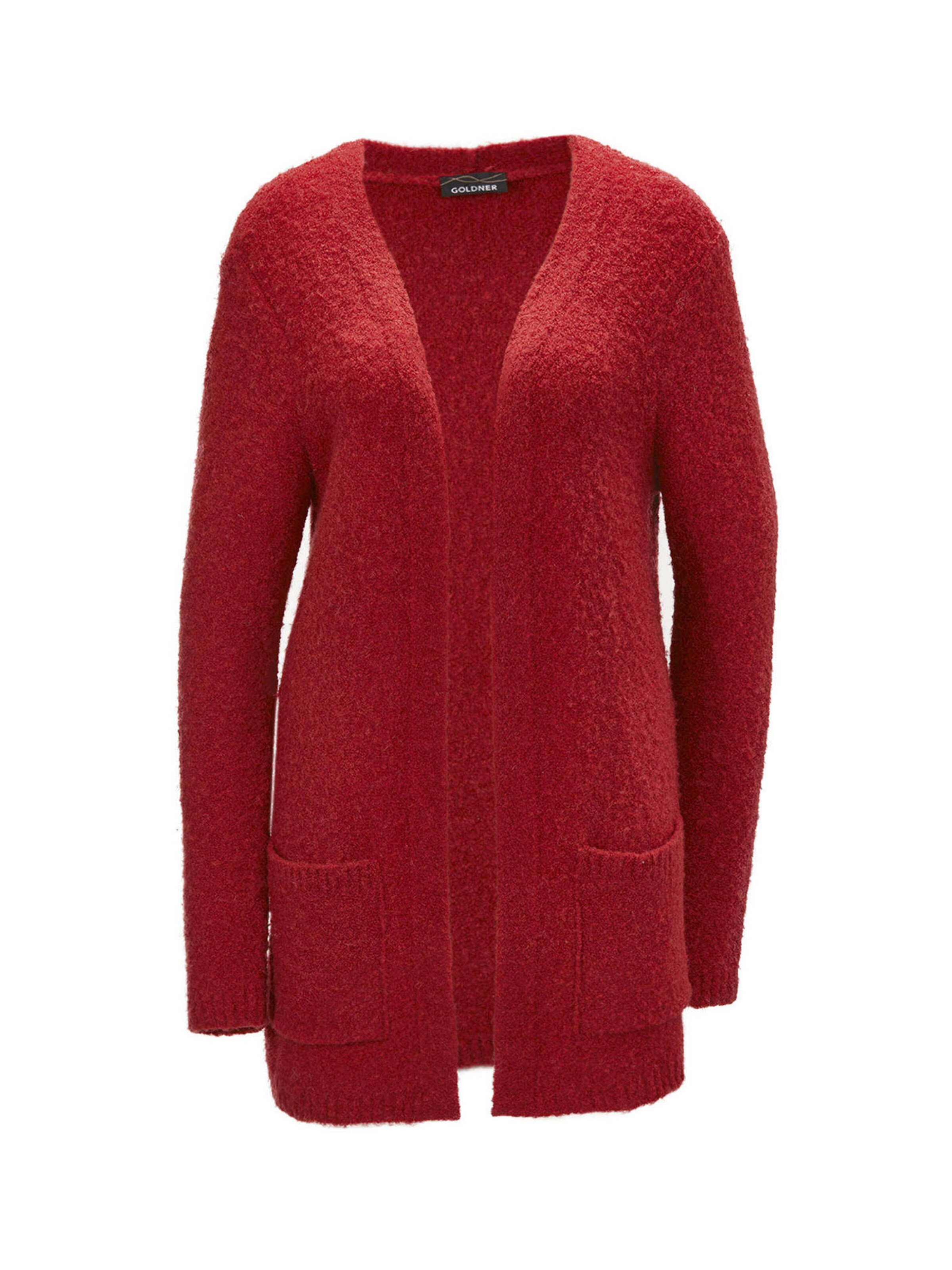 Goldner Gebreid vest in Rood: voorkant