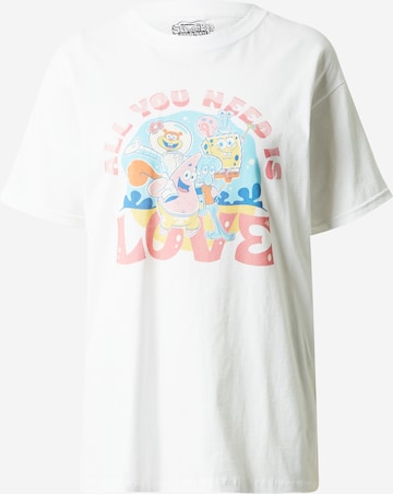 Daisy Street Shirts 'SPONGEBOB SQUAREPANTS' i hvid: forside