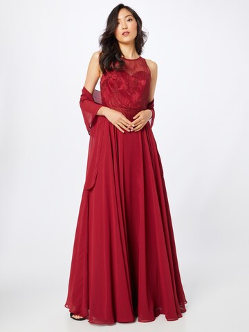 mascara Evening Dress in Red