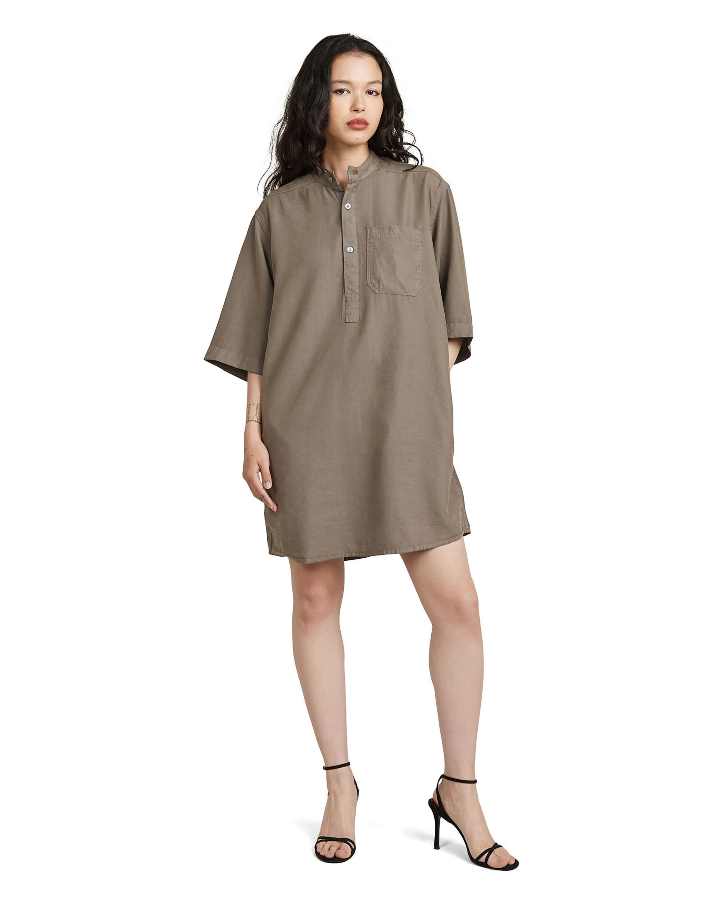 G-STAR Dress 'Shirt dress' in Brown