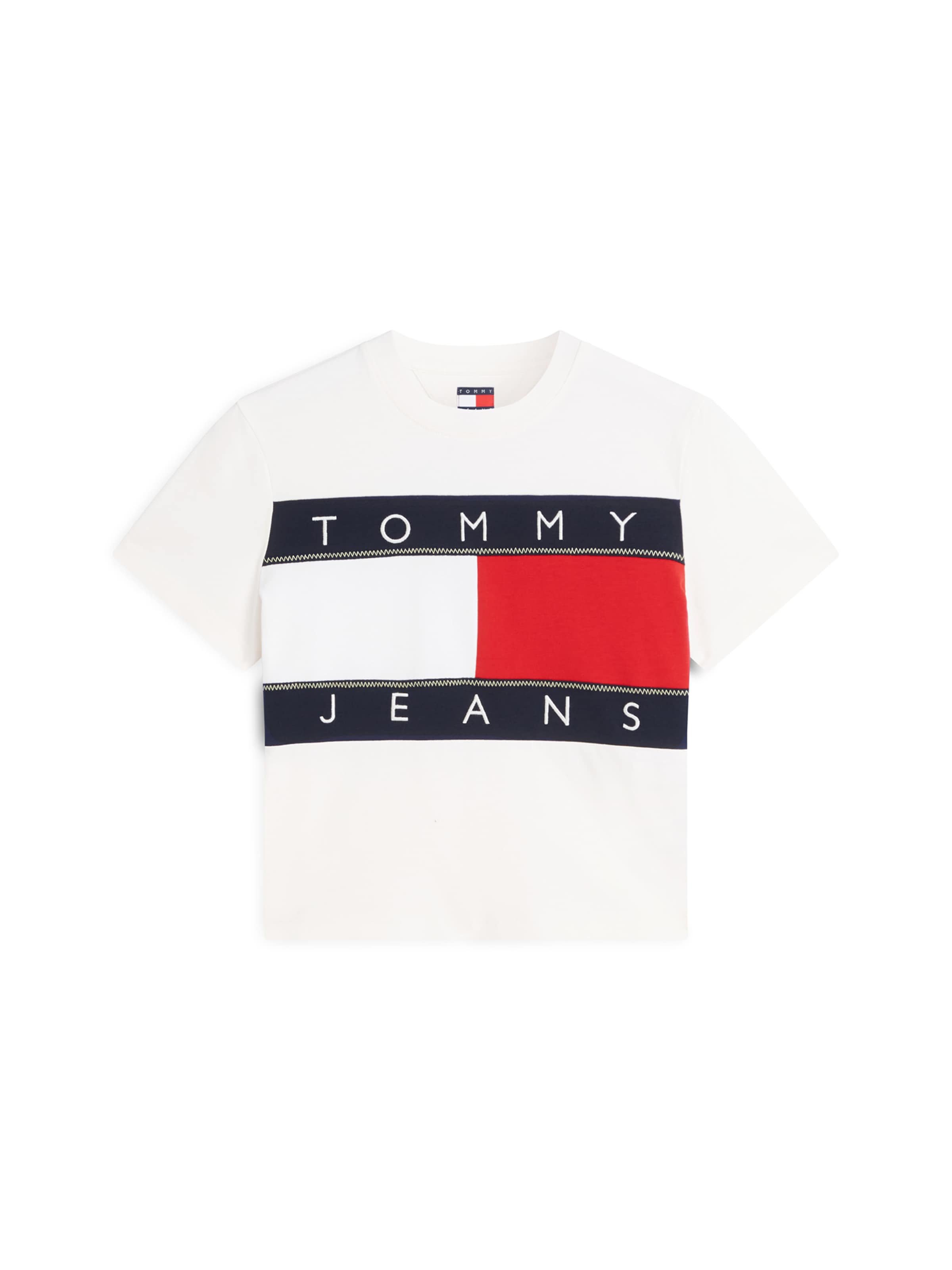 T-shirt Tommy Jeans en blanc : devant