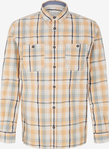 TOM TAILOR Comfort fit Button Up Shirt in Orange: front