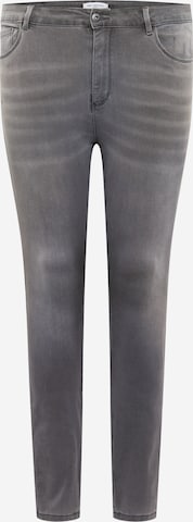 ONLY Carmakoma - Skinny Vaquero 'Augusta' en gris: frente