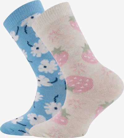 EWERS Sockor i beigemelerad / ljusblå / rosa / vit, Produktvy