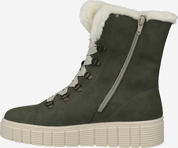 Rieker Lace-Up Ankle Boots in Green