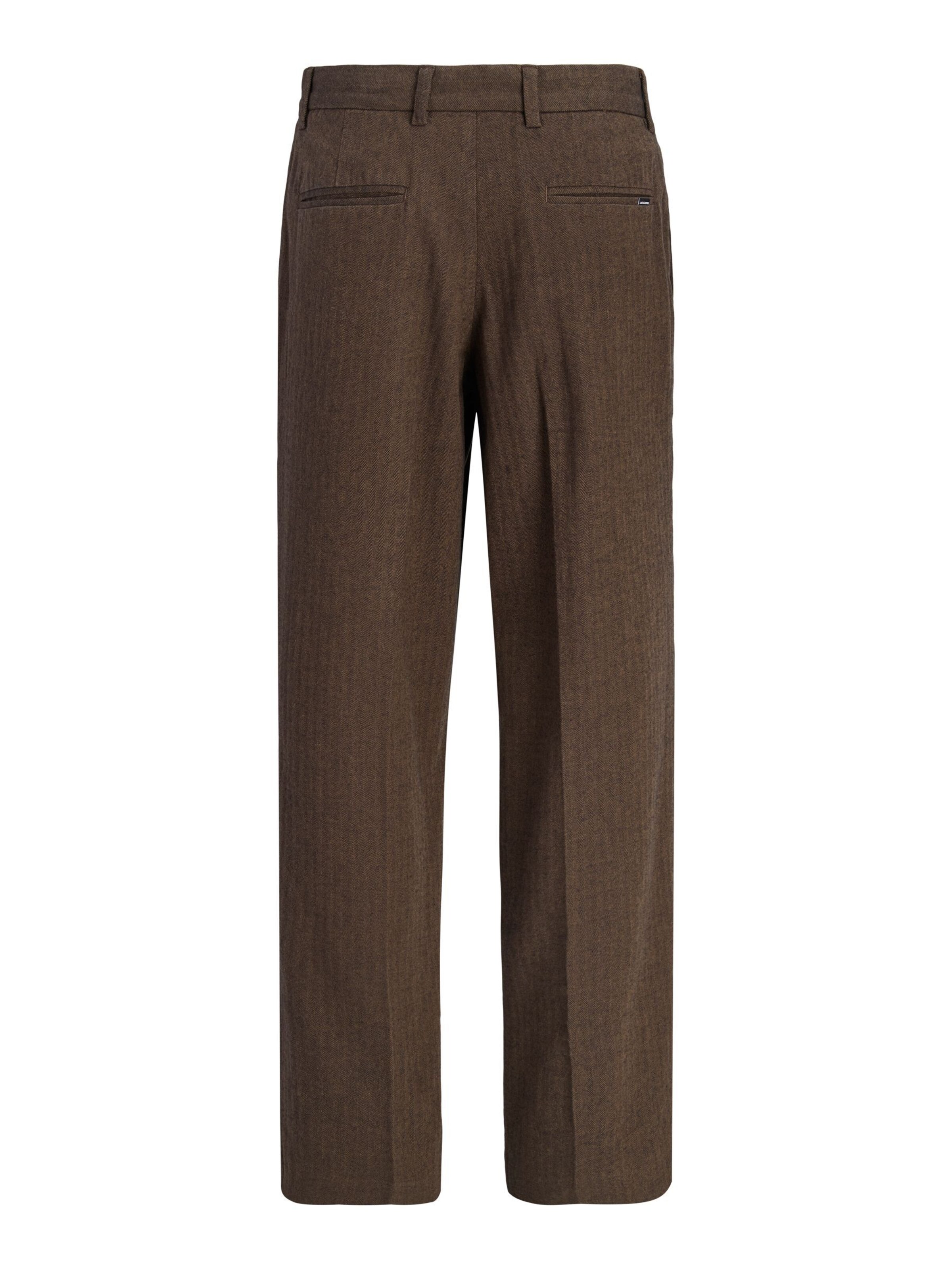 JACK & JONES Wide leg Trousers with creases in Brown