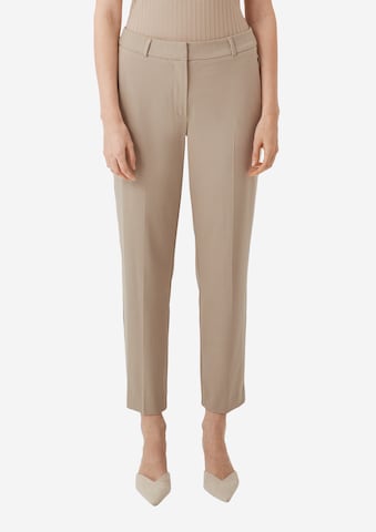 COMMA Regular Broek in Beige: voorkant