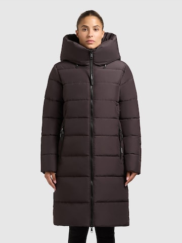 khujo Wintermantel 'Jilias6' in Lila: voorkant