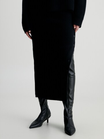 Jupe Calvin Klein en noir : devant