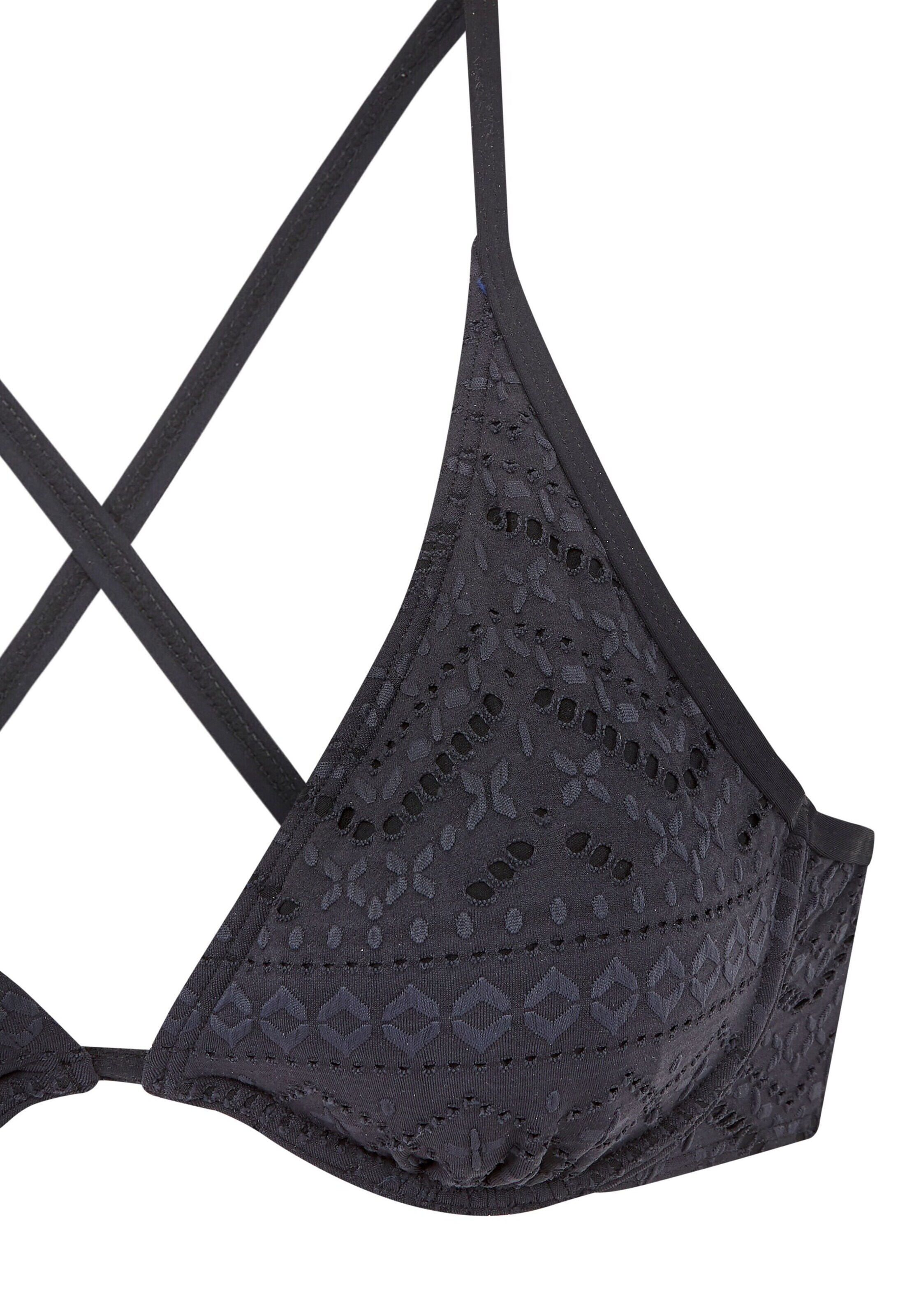 LASCANA Triangle Bikini top in Black