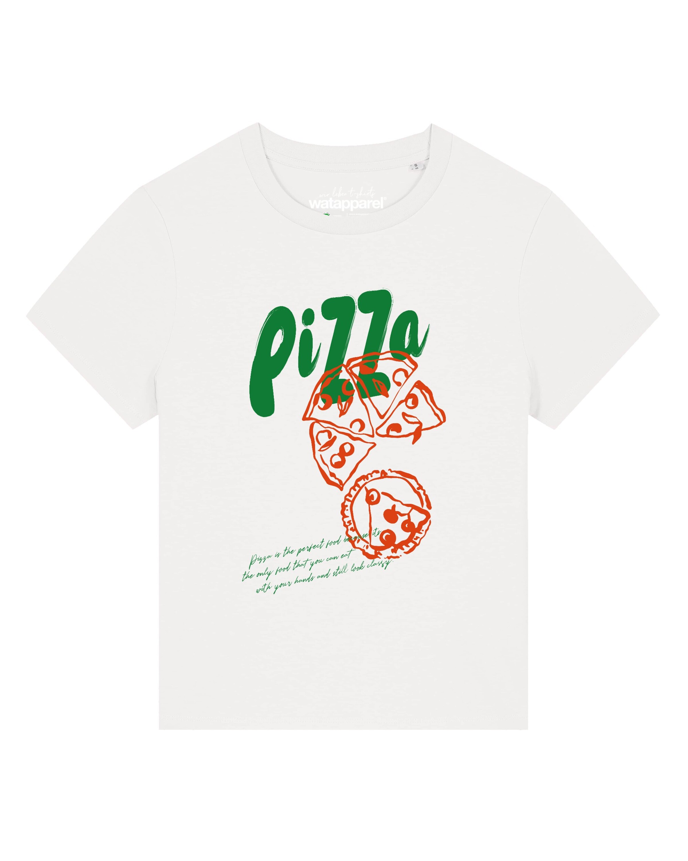 T-shirt Watapparel en blanc : devant